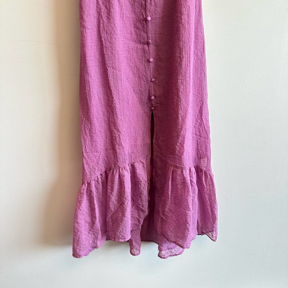 NEW ASTR The Label Rocco Dress Orchid Fuchsia Cottage Ruffle Puff Sleeve Size XS - Picture 6 of 16